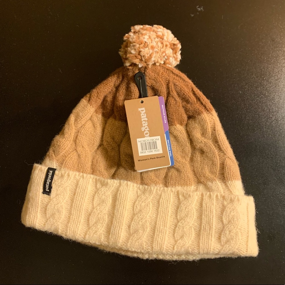 NWT Patagonia Recycled Wool Stripe Pom Beanie